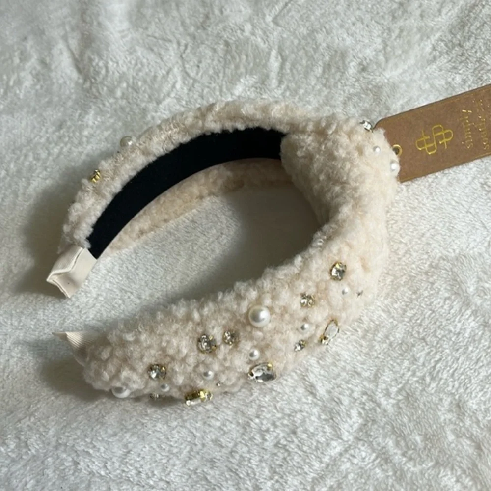 New Simply Southern‎ Hairband Sherpa Cream Color